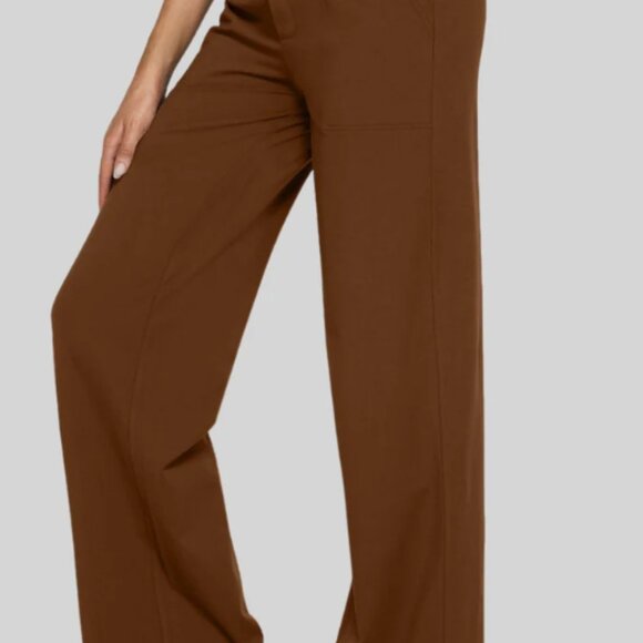 G4FREE  Women's  Loose High-waist Business Casual Pants  29  size XL Dark Coffee - Picture 1 of 6